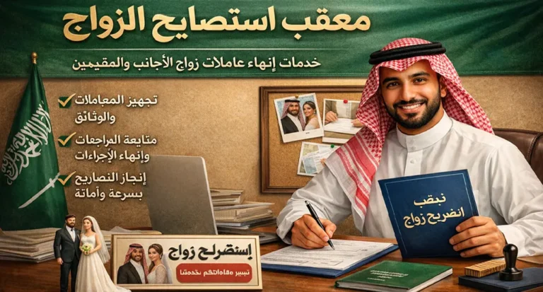 رقم معقب استخراج تصريح زواج