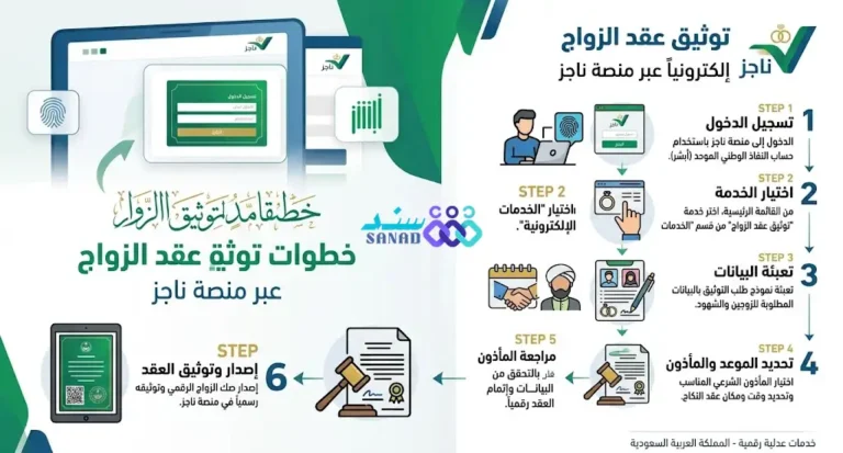 توثيق عقد الزواج عبر ناجز